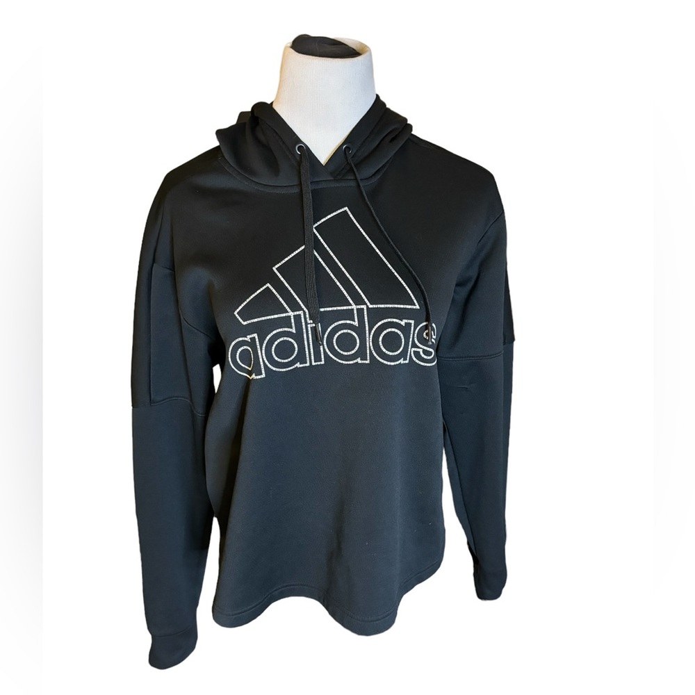 Adidas Women’s Black Hooded Sweatshirt‎ Size XL